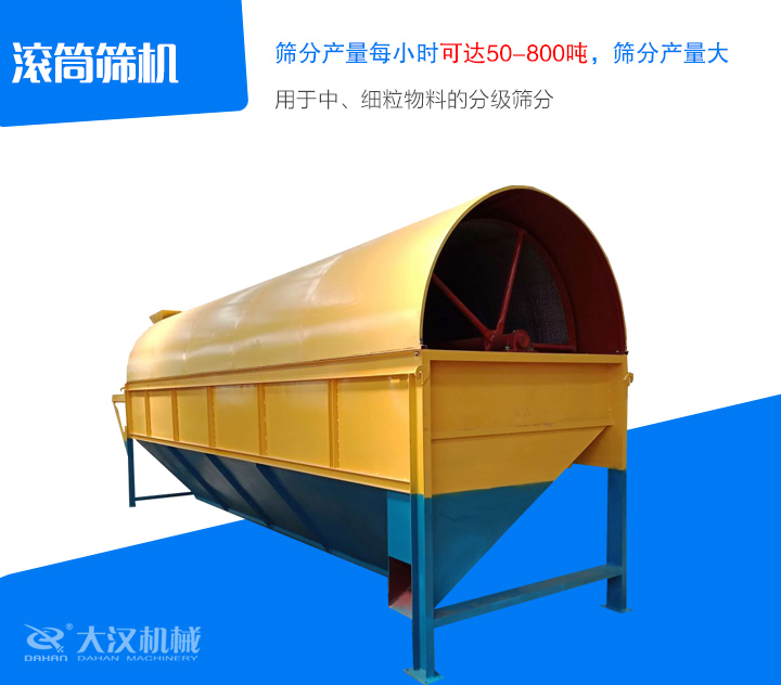 滾筒篩機(jī)用于中、細(xì)粒物料的分級篩分