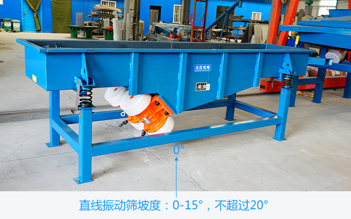  直線振動(dòng)篩傾斜角度有區(qū)間，0°~15度
